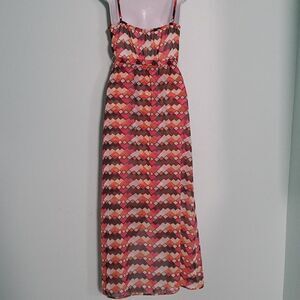 Tulle dress, XS, speg straps,  high/low chiffon. Lovely Y2K Babydoll.